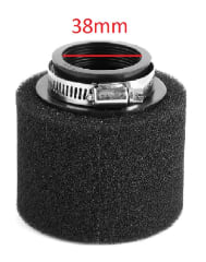 Filtro Aire DI-38mm Esponja Recto Negro
