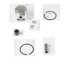 Kit Piston 44mm Motor 49cc 2T Anillos Buje Rodamiento Seguros