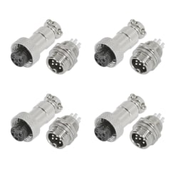 4 Pack Conector Aviación Gx-12 6p Macho/Hembra