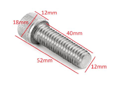5u Perno Parker 12x40mm p.1.75 M G-12.9 Zincado