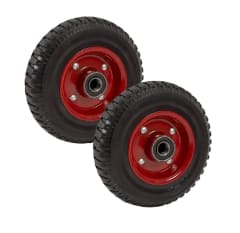 Rueda Maciza Carro / Yegua 8 Pulgadas Doble Rodamiento x 2 Unid.