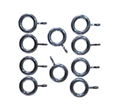 Set Argollas Para Cortina Plateado 10 Unidades Plateado
