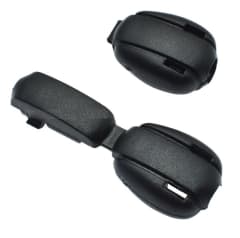 Tanka Clip Plástica Cordón Negro 10Unid.
