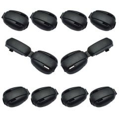Tanka Clip Plástica Cordón Negro 10Unid.