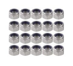 Tuerca Hexagonal Seguridad Zinc 8mm Paso 1.25 x 20 Unid.
