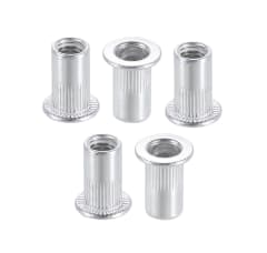 Tuerca Remache Roscado Aluminio Cabeza Plana M8 x 5 Unid.