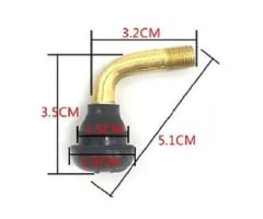 Válvula Curva Pvr-70 Para Llanta X 5 Unid.