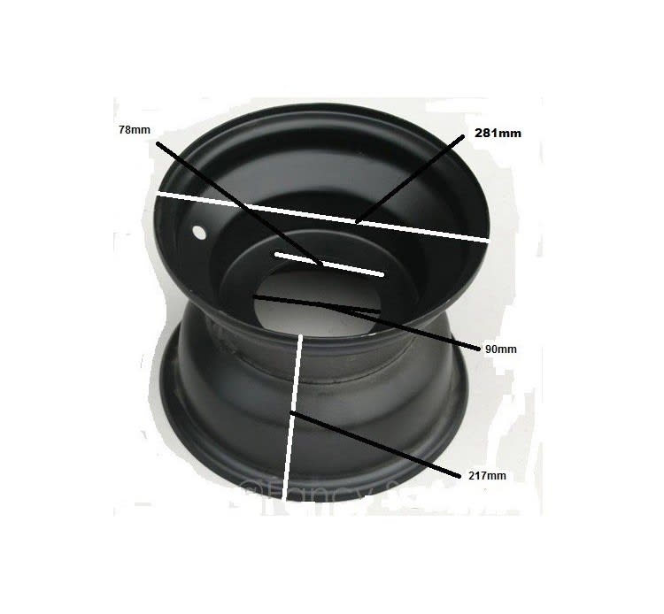 Llanta 10D 4P78mm 217AN x 281AL DI-90 Negro3