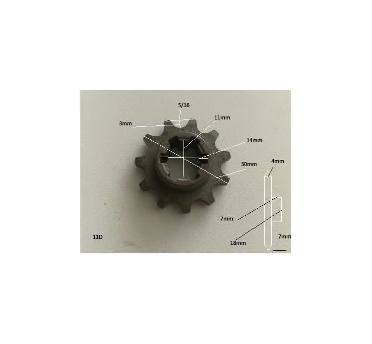 Piñon 219H-11T eje 14mm Motor 49cc5