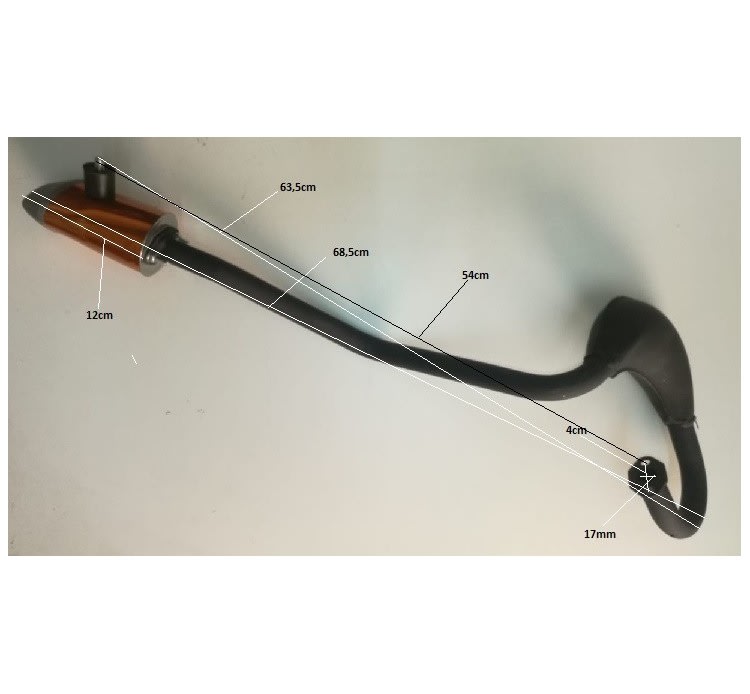 Tubo Escape Mini Moto 49cc 2T Negro6