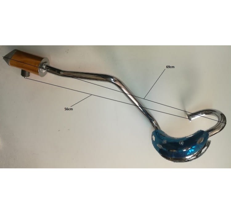 Tubo Escape Mini Moto 49cc 2T Cromado2