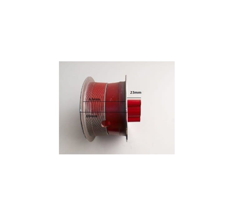 Llanta 04D 3P delantera roja ext.DFR 23 Moto ATV2