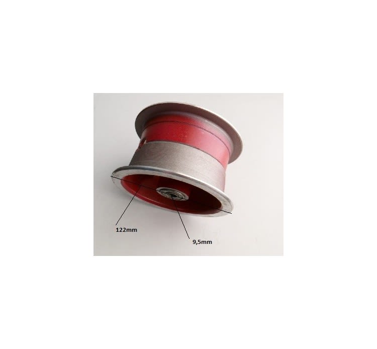 Llanta 04D 3P delantera roja ext.DFR 23 Moto ATV3