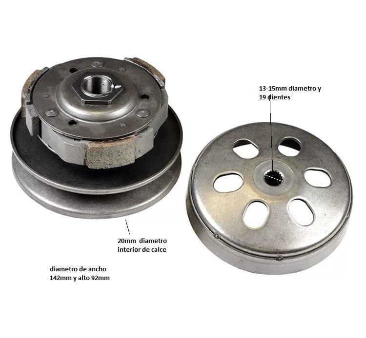 Embrague Centrifugo GY6 Moto Scooter4