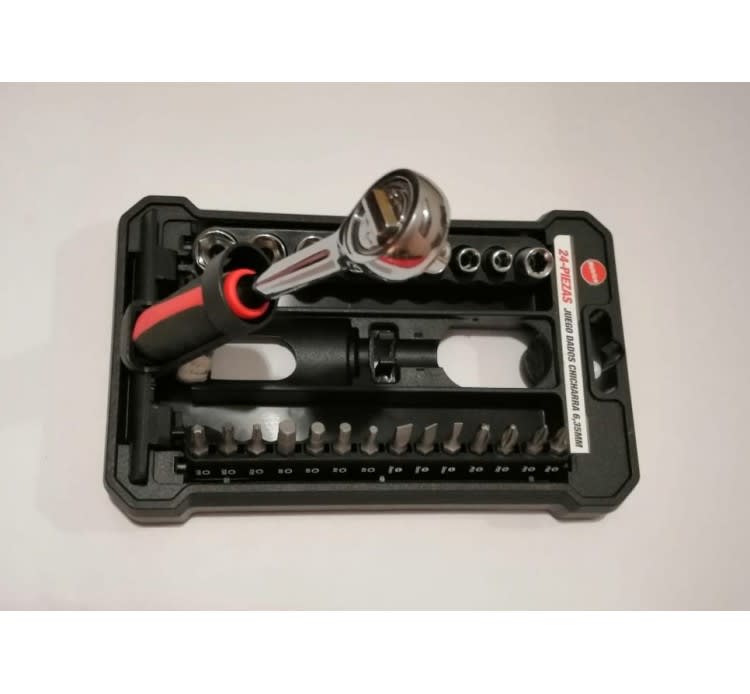 Juego Dados Chicharra 6,35mm 24 Piezas Herramientas 449g1