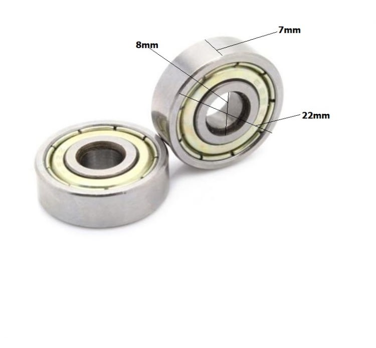 Rodamiento 8x22x7mm 608 ZZ2