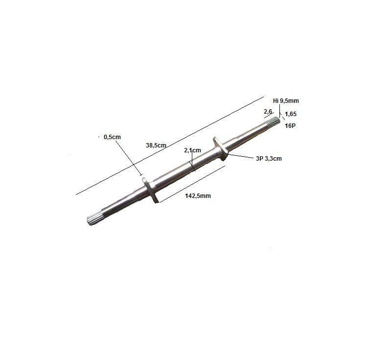 Eje Trasero ATV 49cc 38.5cm1