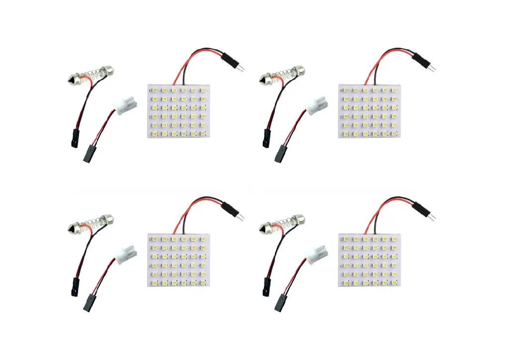 4 Placas 36 Led Dc-12v Alto Brillo Blanca Placa Blanca 0