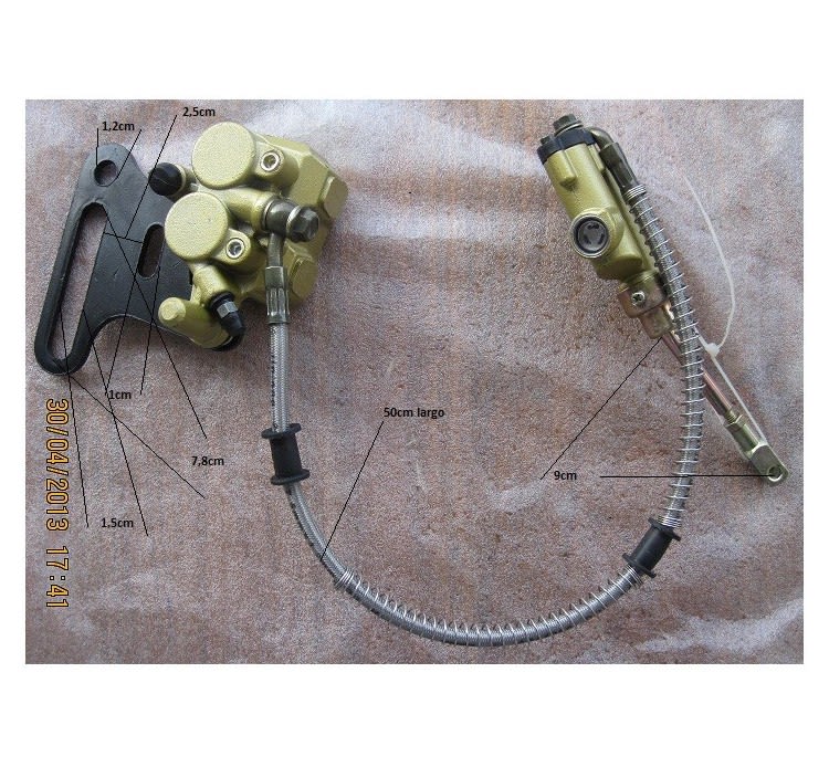 Bomba Freno trasero con bomba pie y soporte2