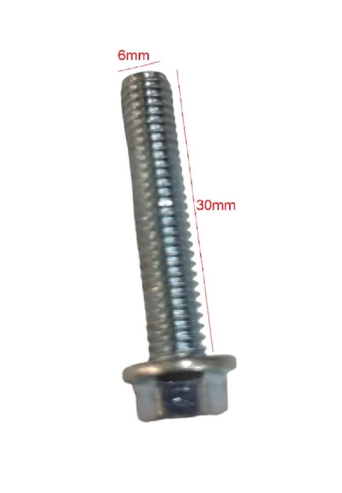 5 Pernos Brida Hexagonal Zincado 6 X 30 Paso 1.03