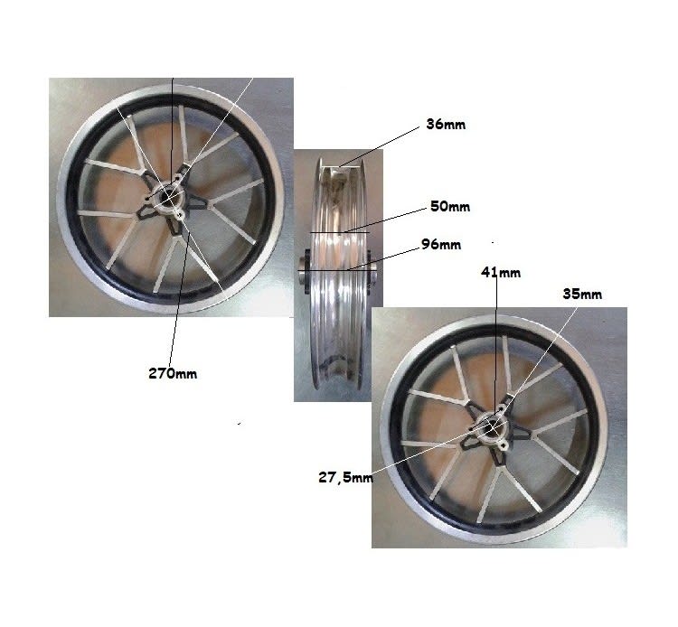 Llanta 10D 2.75/2.50-10 trasera2