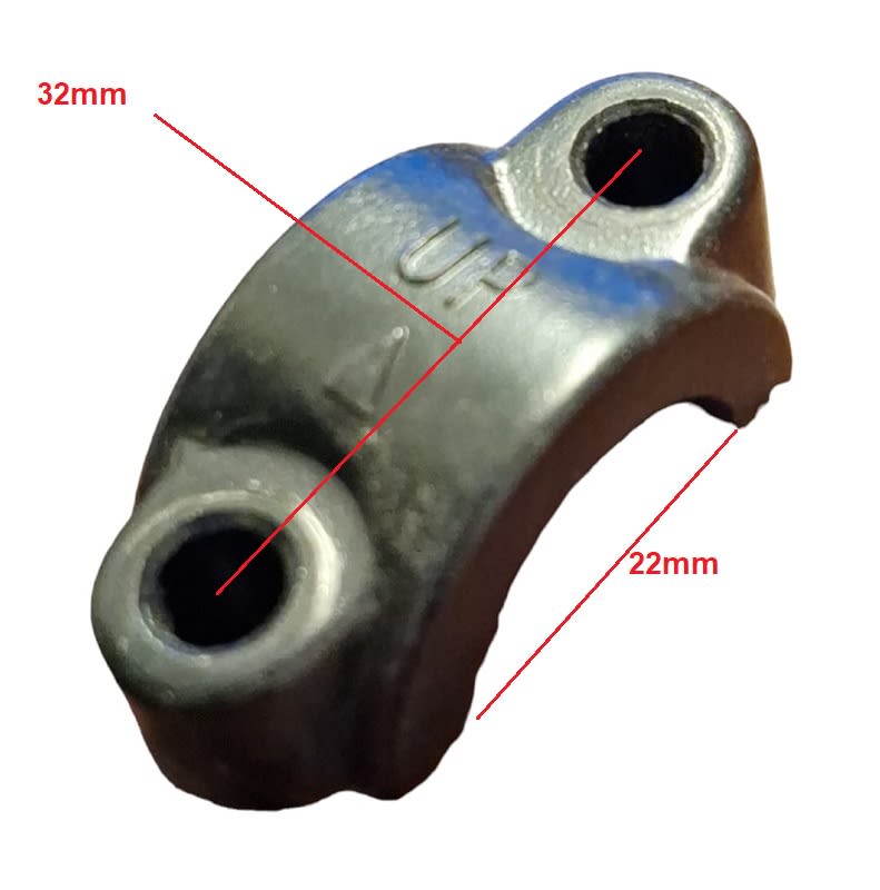 Abrazadera Bomba freno manubrio 22mm moto2