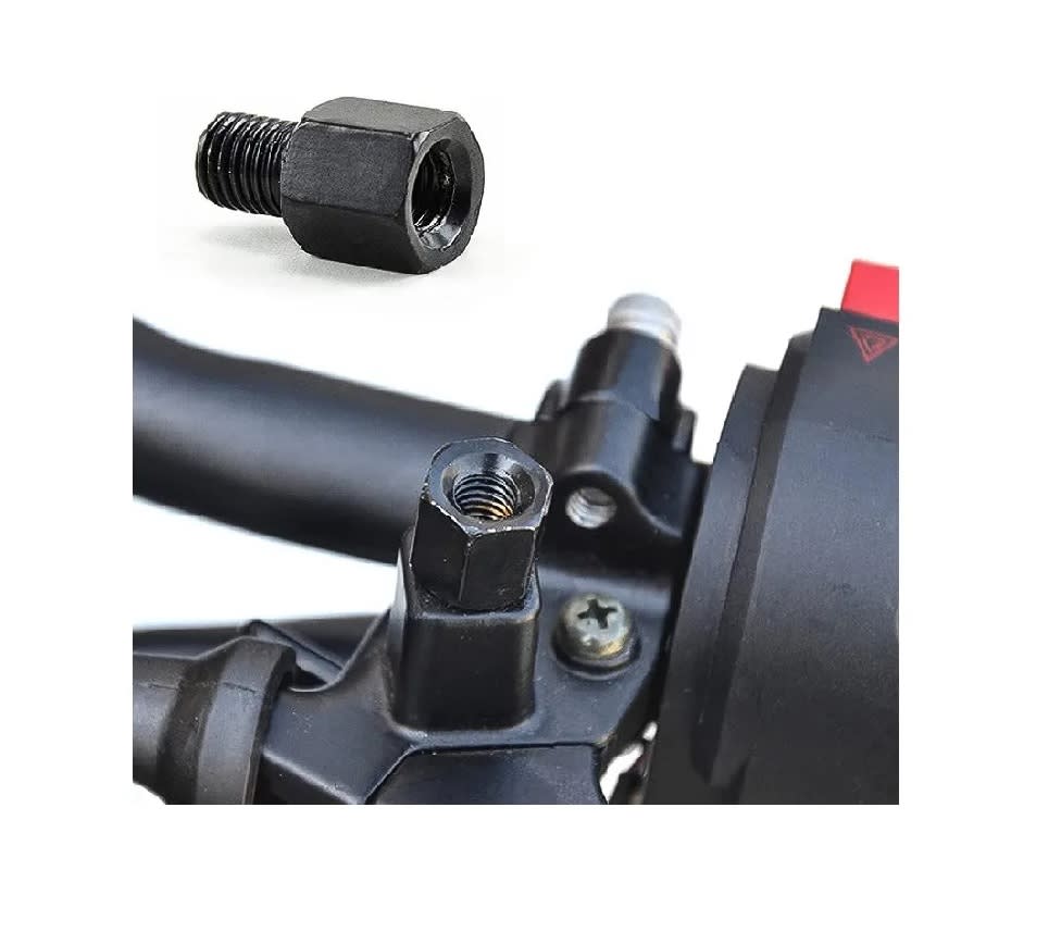 2 Adaptadores Porta Espejo 8mm a 10mm Hilo Izquierdo Moto ATV6