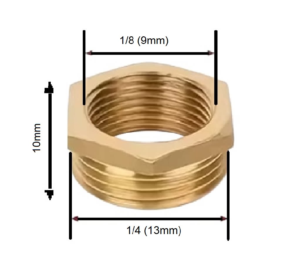 Adaptador Reductor Bushing He 1/4 A Hi 1/85
