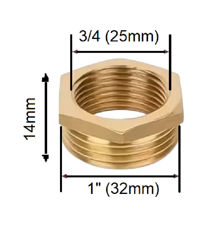 Adaptador Reductor Bushing He 1 A Hi 3/45