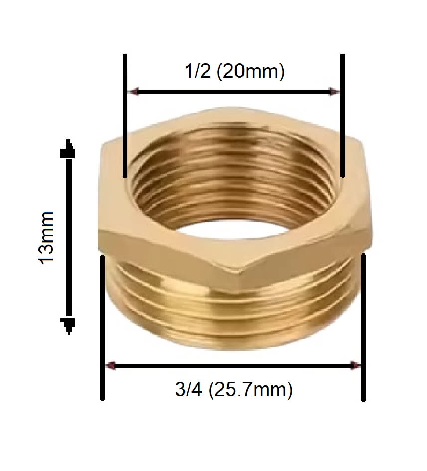 Adaptador Reductor Bushing He 3/4 A Hi 1/24
