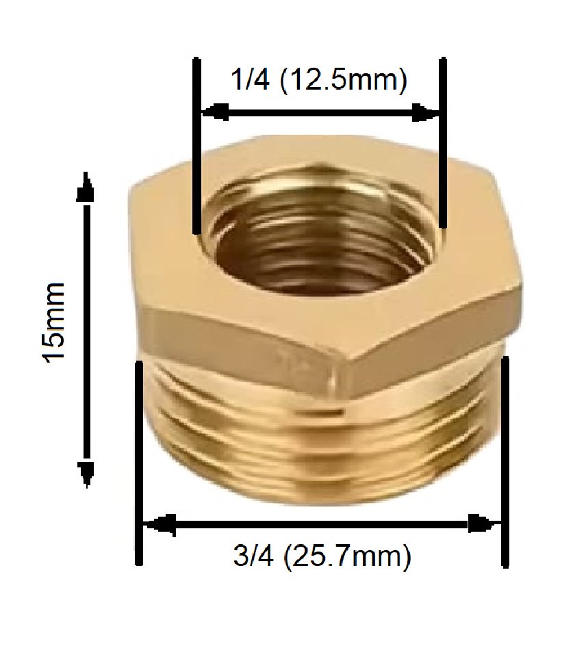 Adaptador Reductor HE 3/4 A HI 1/45
