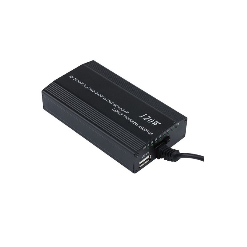 Transformador Cargador Universal Laptop USB 120W - Auto2