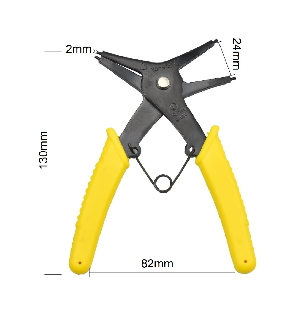 Alicate Anillo Retención Doble Propósito Amarillo5