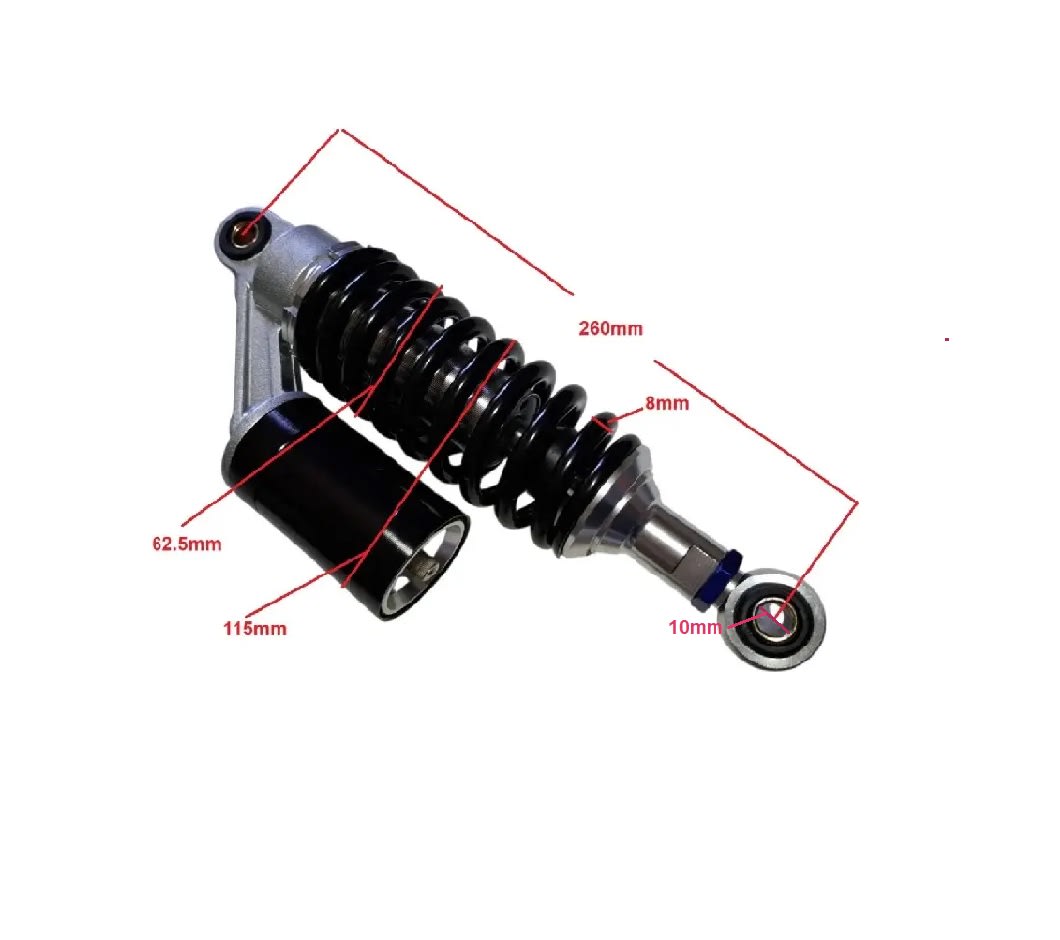 Amortiguador 260mm R8 Negro3