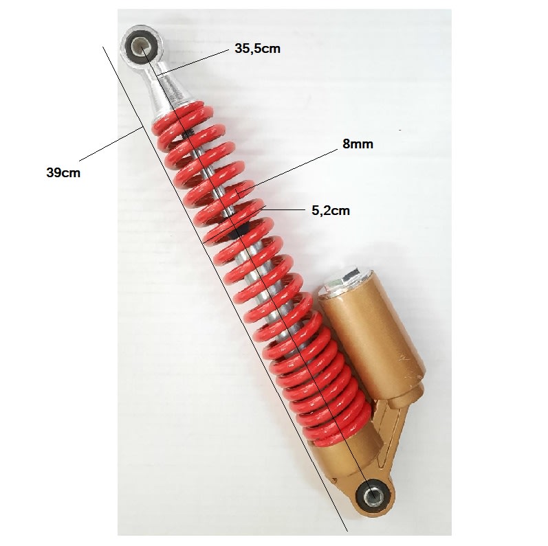 Amortiguador LT39cm LO35,5cm ESP8mm DE52mm1