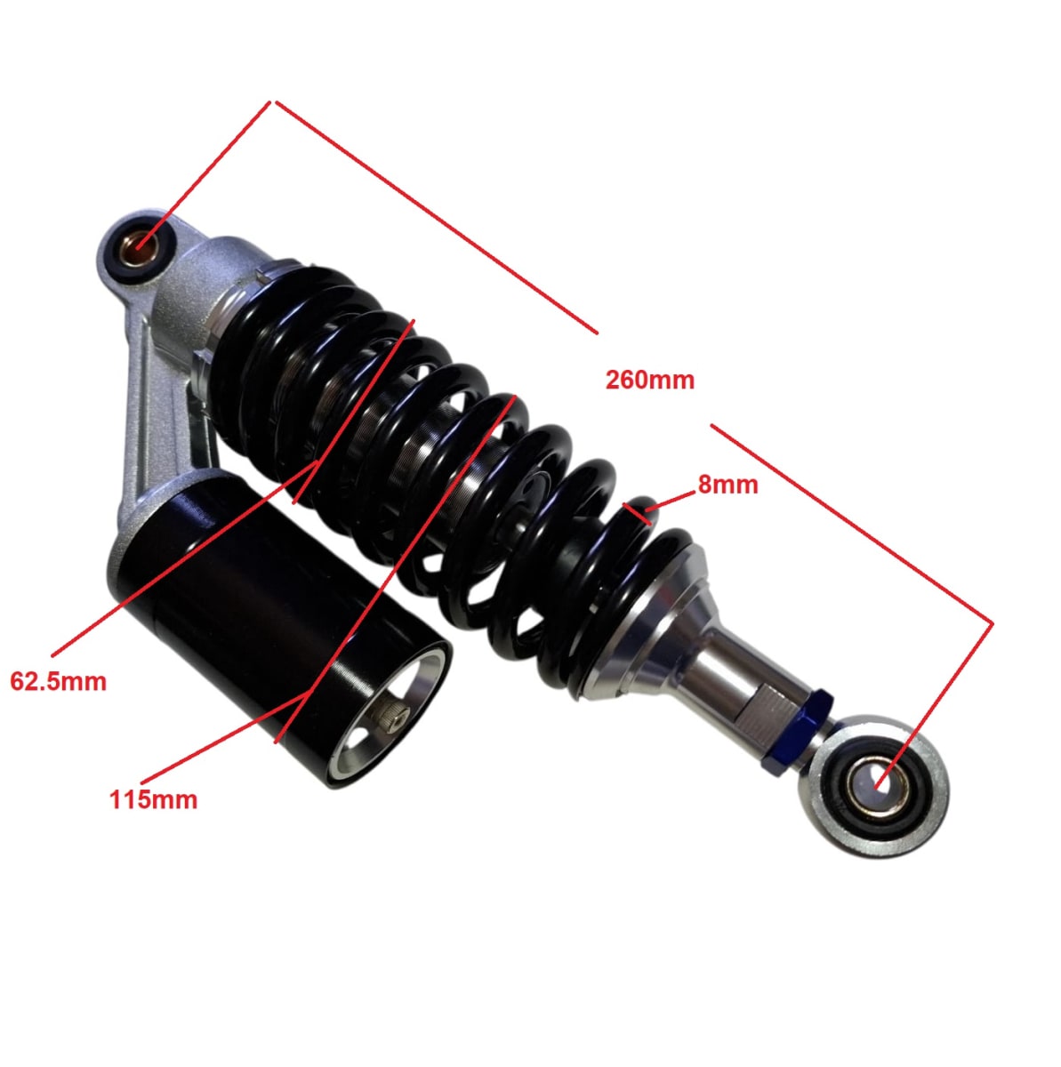 Amortiguador 260mm R8 Negro2