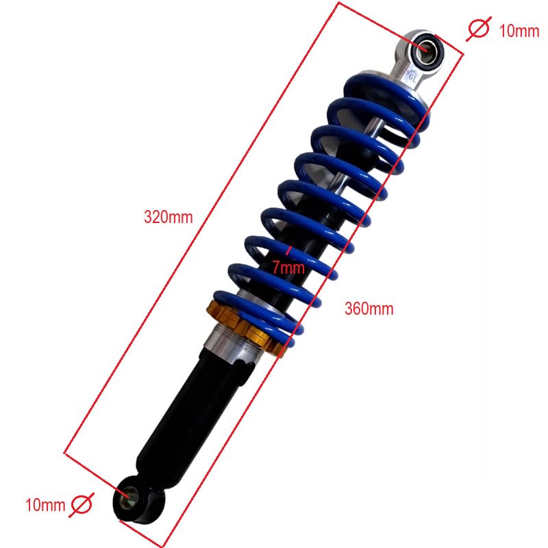 Amortiguador RG2 LT 36cm R7 DI-10mm Azul1