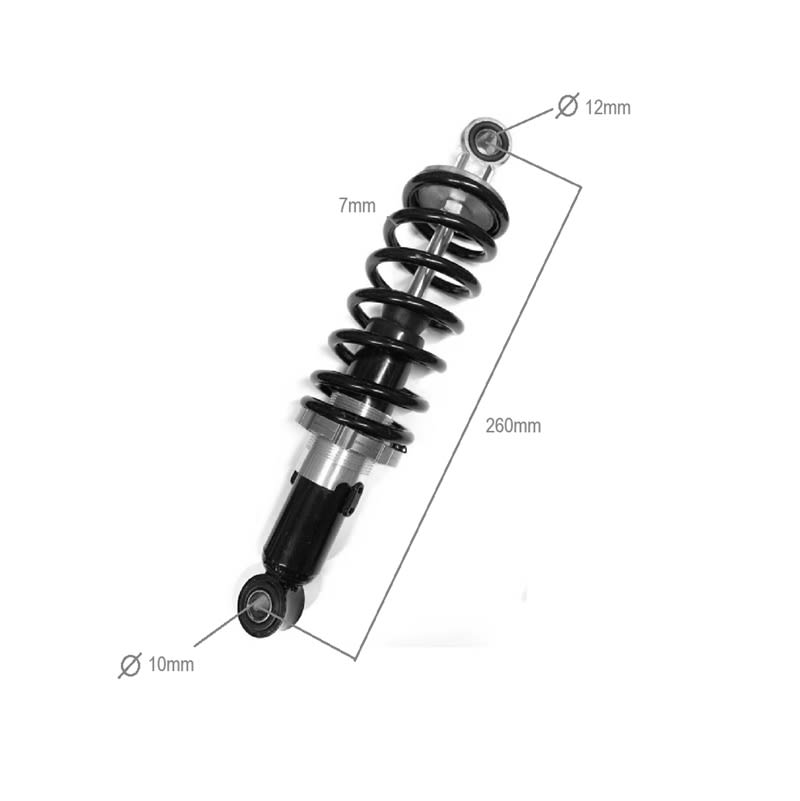 Amortiguador RG2 ND-LT 26cm R7 DI-12-10mm Negro2