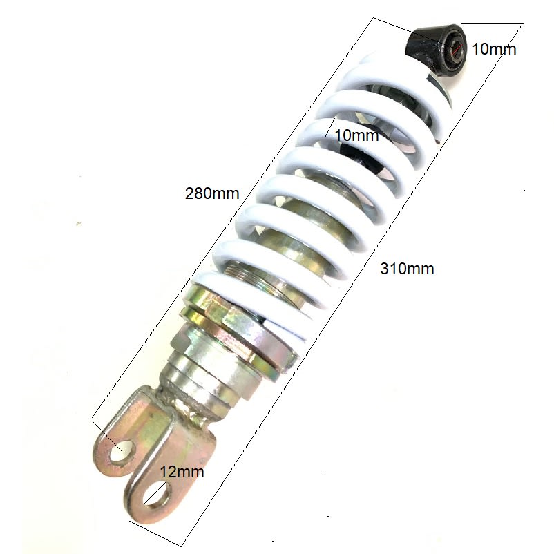 Amortiguador Trasero TBN-N LT-31cm R10 DI-12mm Blanco2
