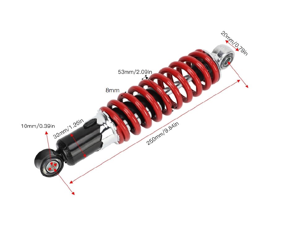 Amortiguador Trasero ATV 250mm 2
