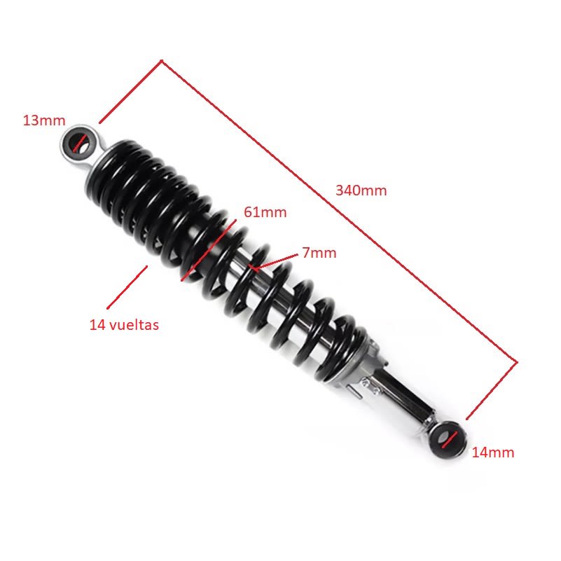 Amortiguador YBR 125 Par4