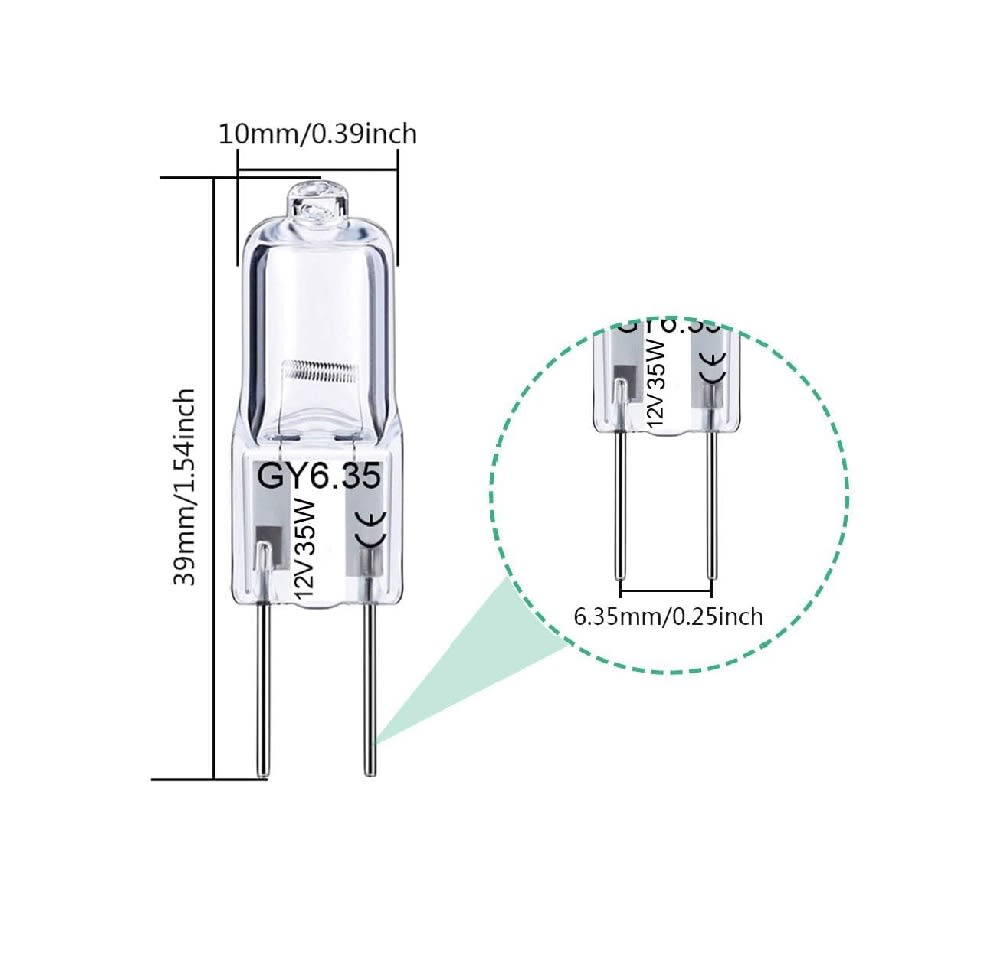 Ampolleta Bombilla Halógena Compacta Baja Presión GY6,35 12V 35W2