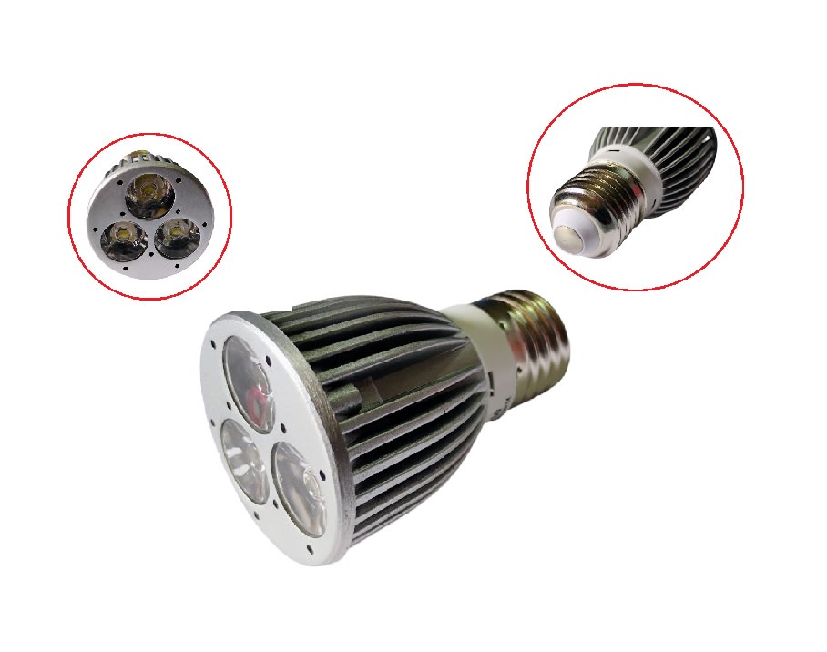 Ampolleta E27 240v 3 LED x 1W11