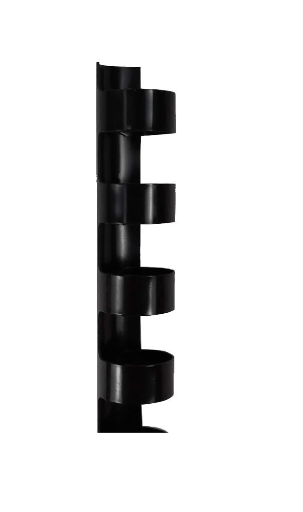 100 Anillas Rectangular 12mm Negro Para Encuadernado2