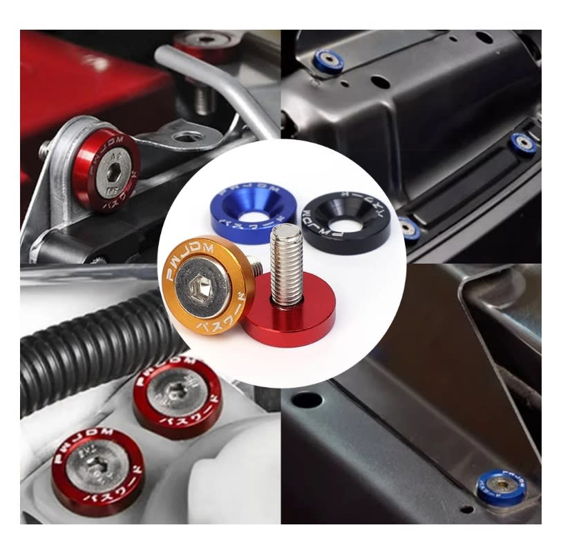 Kit Sujetadores Arandelas De Aluminio M6x20 Negro5