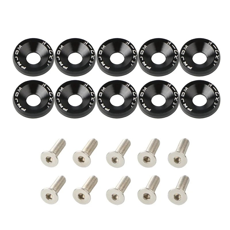 Kit Sujetadores Arandelas De Aluminio M6x20 Negro 0