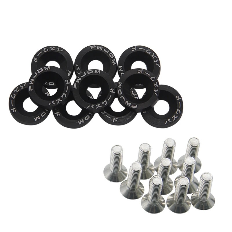 Kit Sujetadores Arandelas De Aluminio M6x20 Negro3