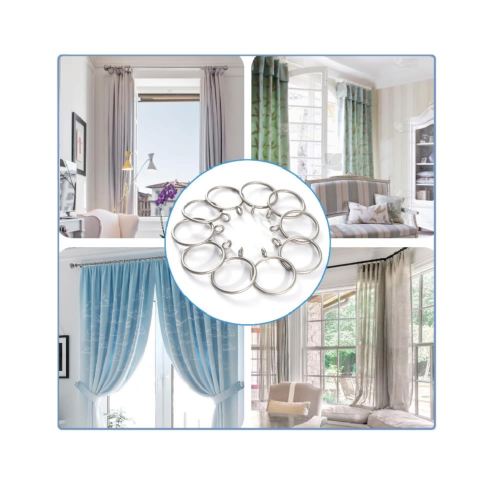 Set 10 Argollas Para Cortina Plateado DI 19mm6