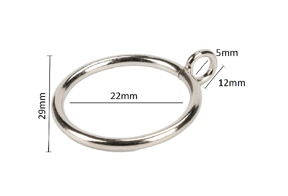 Argolla Para Cortina Plateado DI 22mm4