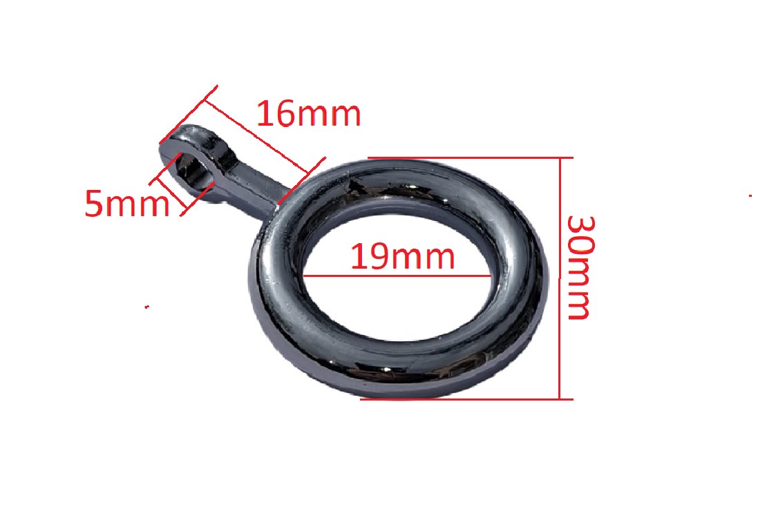 Set 10 Argollas Para Cortina Plateado DI 19mm5